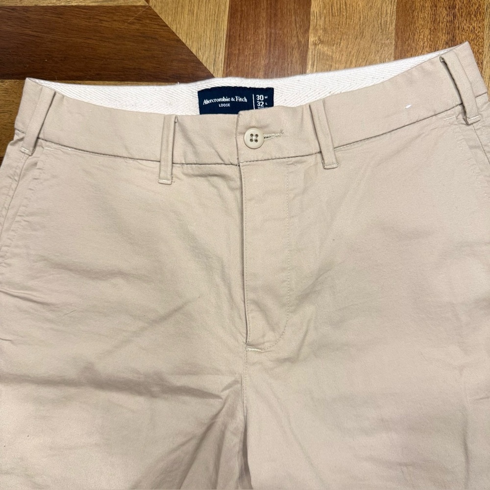 Abercrombie & Fitch Cream Loose Fit Pants